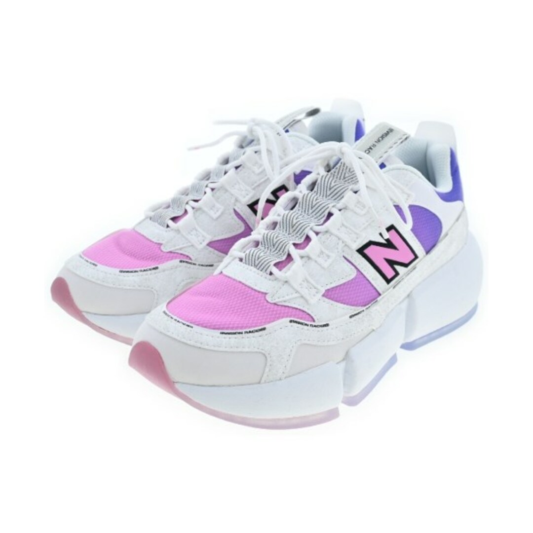 New Balance(ニューバランス)のNew Balance ニューバランス スニーカー 26cm 白xピンクx紫 【古着】【中古】 メンズの靴/シューズ(スニーカー)の商品写真