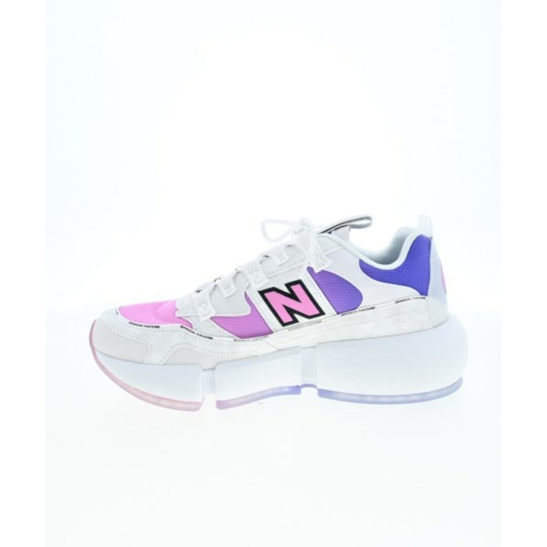 New Balance(ニューバランス)のNew Balance ニューバランス スニーカー 26cm 白xピンクx紫 【古着】【中古】 メンズの靴/シューズ(スニーカー)の商品写真