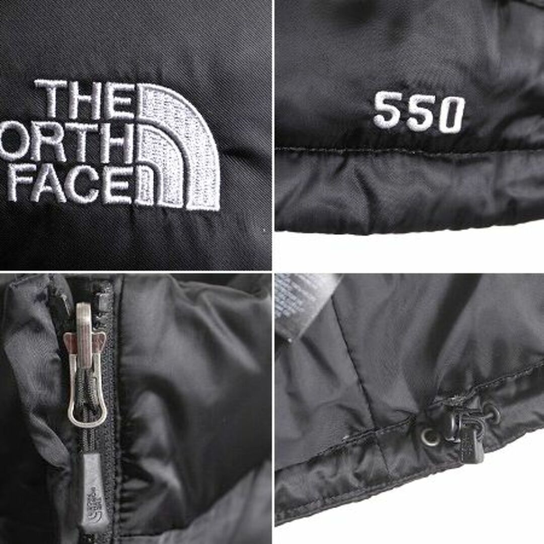 THE NORTH FACE(ザノースフェイス)のUS企画 ノースフェイス ナイロン ダウン ベスト レディース L / The North Face フルジップ キルティング 550フィル アウトドア 重ね着 黒 レディースのジャケット/アウター(ダウンベスト)の商品写真