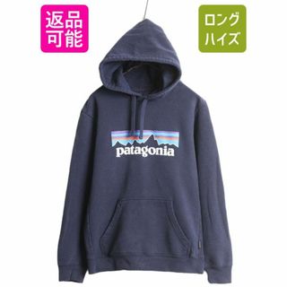 パタゴニア(patagonia)の21年製 パタゴニア プリント スウェット フード パーカー メンズ S / Patagonia トレーナー プルオーバー フィッツロイ アウトドア 裏起毛(パーカー)