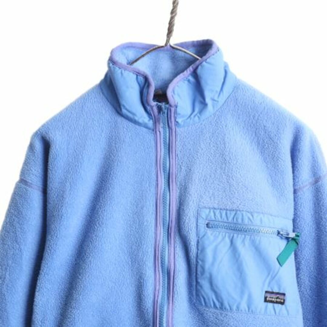 patagonia(パタゴニア)の80s パタゴニア フルジップ フリース ジャケット レディース M 程/ 古着 Patagonia 80年代 ヴィンテージ ハイネック ブルゾン 旧タグ 廃盤 レディースのジャケット/アウター(ブルゾン)の商品写真