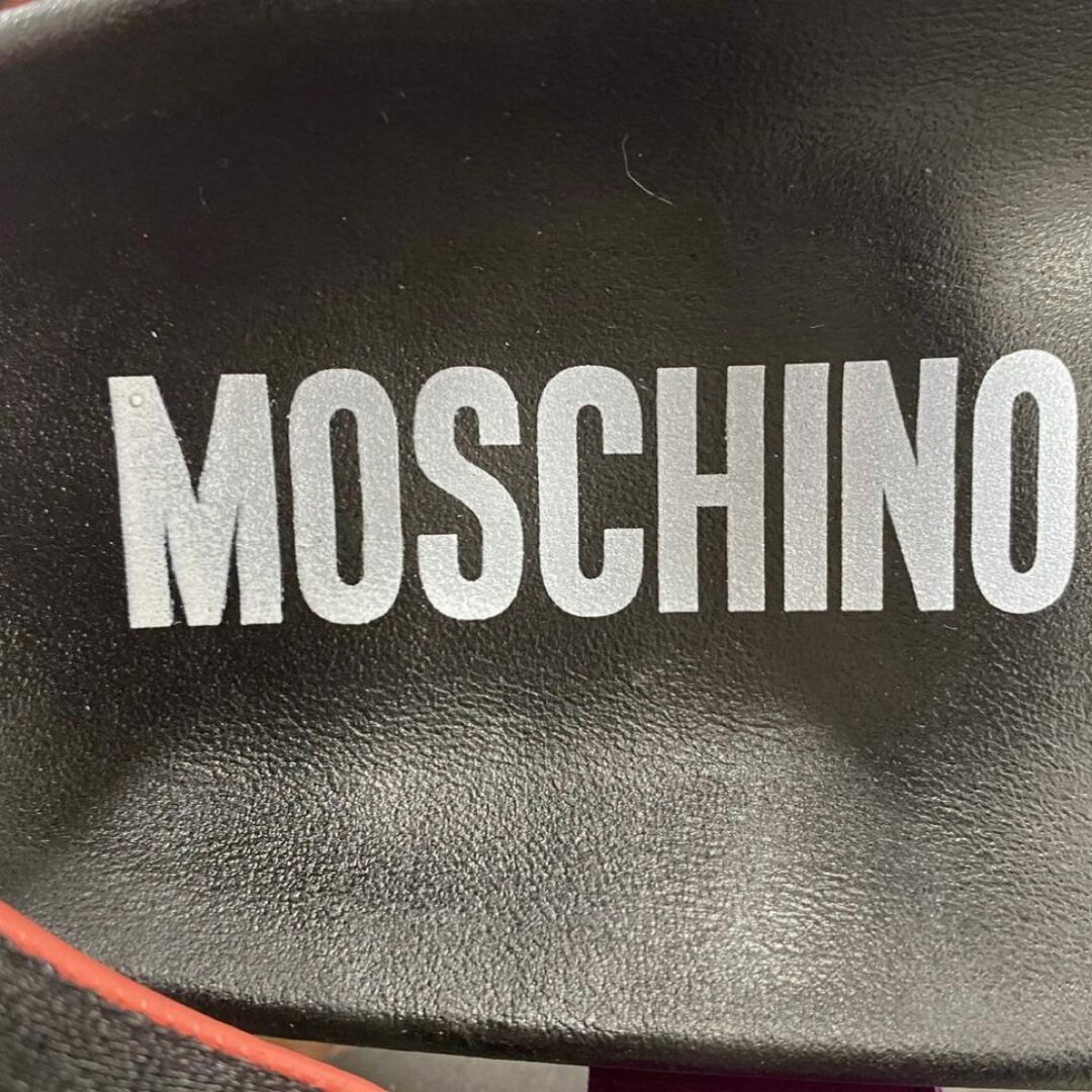 MOSCHINO(モスキーノ)の5f26 《極美品》 MOSCHINO モスキーノ レザー スポーツサンダル 43 ブラック ロゴテープ ベルクロ シューズ マルチ 箱等付属 スペイン製 メンズの靴/シューズ(サンダル)の商品写真