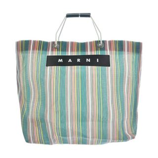 マルニ(Marni)のMARNI マルニ トートバッグ - 緑xピンクx黄等(ストライプ) 【古着】【中古】(トートバッグ)