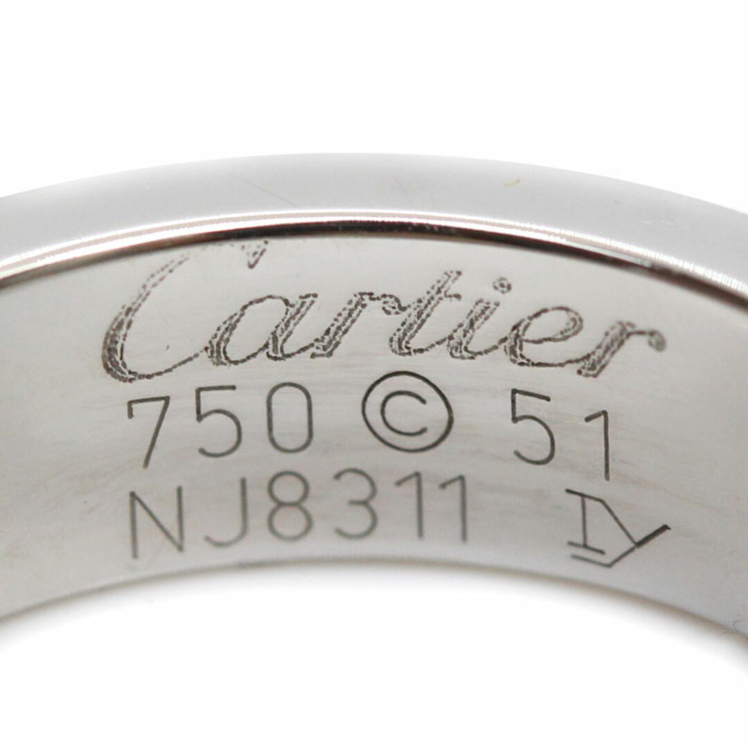 Cartier(カルティエ)のCARTIER カルティエ K18WG ホワイトゴールド ラブリング ハーフダイヤ リング・指輪 B4032551 ダイヤモンド 11号 51 8.8g レディース【中古】 レディースのアクセサリー(リング(指輪))の商品写真