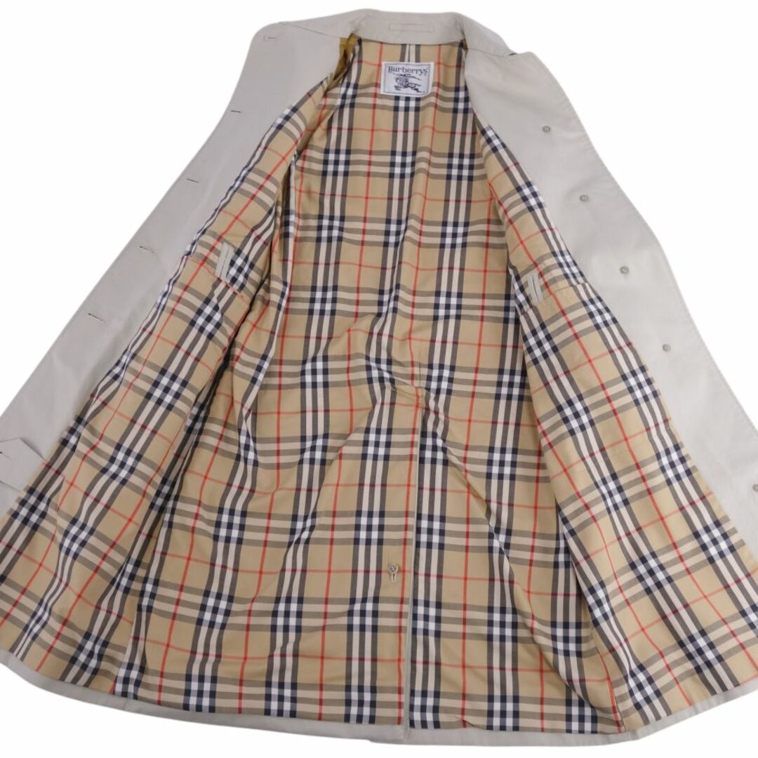 BURBERRY(バーバリー)の美品 Vintage バーバリー Burberrys コート ベルト付き ステンカラーコート バルマカーンコート コットン アウター レディース 11AB3(L相当) ベージュ レディースのジャケット/アウター(その他)の商品写真