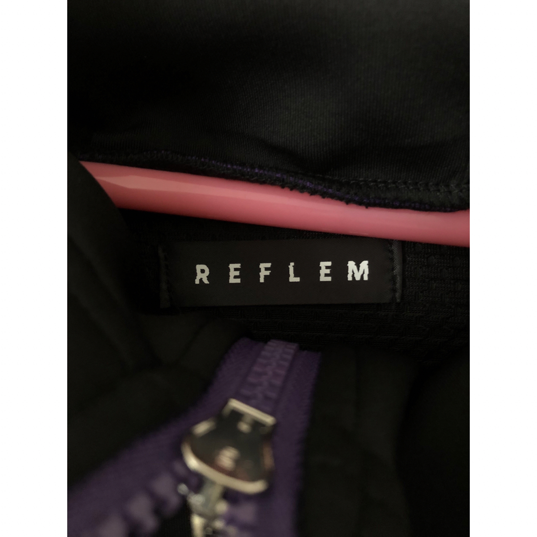 REFLEM(レフレム)のREFLEM レフレム サイバー ジャージ パーカー ブラック パープル レディースのトップス(パーカー)の商品写真