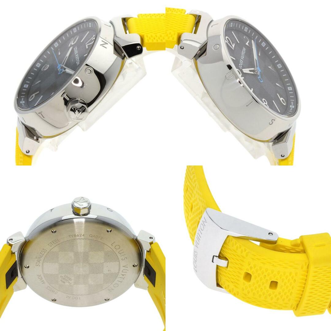 LOUIS VUITTON(ルイヴィトン)のLOUIS VUITTON QA073 タンブール ダミエグラフィット GM 腕時計 SS ラバー メンズ メンズの時計(腕時計(アナログ))の商品写真