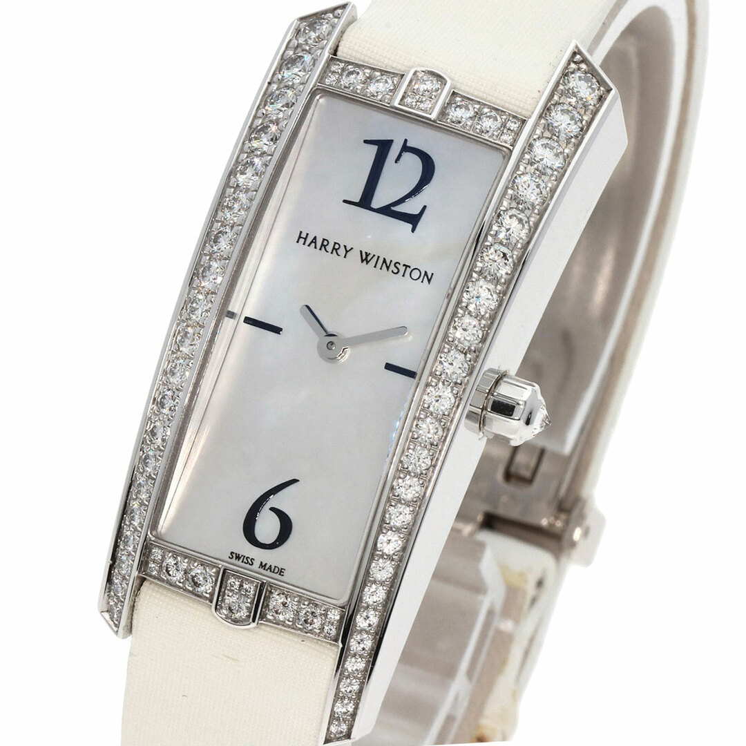 HARRY WINSTON(ハリーウィンストン)のHARRY WINSTON 340/LQW.M/D3.1 アヴェニュー トラフィック  腕時計 K18WG 革 ダイヤモンド レディース レディースのファッション小物(腕時計)の商品写真