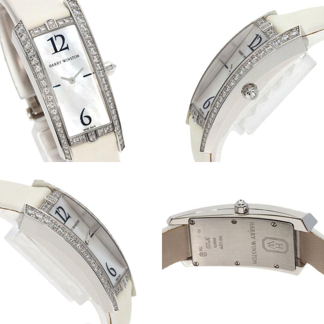 HARRY WINSTON(ハリーウィンストン)のHARRY WINSTON 340/LQW.M/D3.1 アヴェニュー トラフィック  腕時計 K18WG 革 ダイヤモンド レディース レディースのファッション小物(腕時計)の商品写真