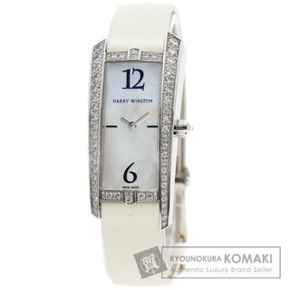 ハリーウィンストン(HARRY WINSTON)のHARRY WINSTON 340/LQW.M/D3.1 アヴェニュー トラフィック  腕時計 K18WG 革 ダイヤモンド レディース(腕時計)