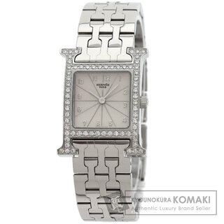 エルメス(Hermes)のHERMES HH1.230 Hウォッチ ダイヤモンドベゼル 腕時計 SS SS ダイヤモンド レディース(腕時計)