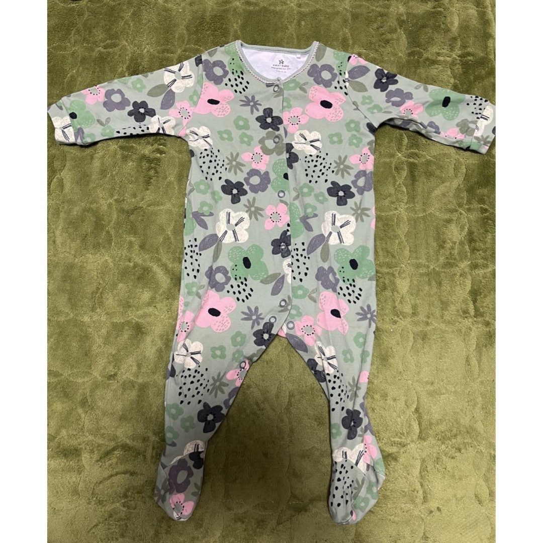 NEXT(ネクスト)の美品　next baby ネクストベイビー　足つきロンパース  ３着 キッズ/ベビー/マタニティのベビー服(~85cm)(ロンパース)の商品写真