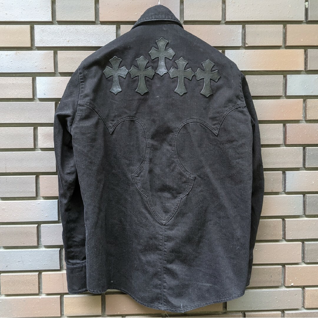 Chrome Hearts(クロムハーツ)のクロムハーツ★ブラックデニムシャツ★希少Sサイズ メンズのトップス(シャツ)の商品写真