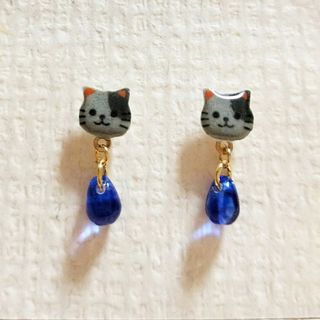 No.2350  涙ネコのピアス☆(ピアス)