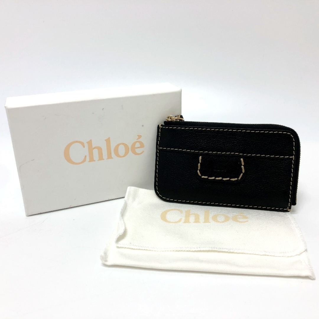 Chloe(クロエ)のクロエ Chloe コインケース パスケース カードケース レザー ブラック 美品 レディースのファッション小物(パスケース/IDカードホルダー)の商品写真