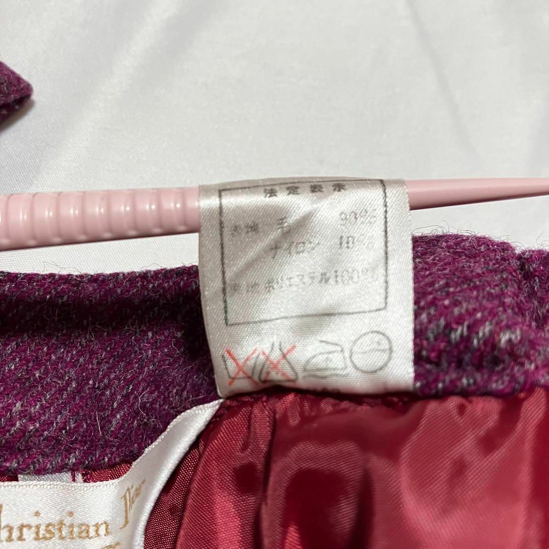 Christian Dior(クリスチャンディオール)の美品 クリスチャンディオール 大きいサイズ LL パンツ ピンタック ロゴ レディースのパンツ(カジュアルパンツ)の商品写真