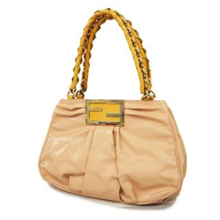 フェンディ(FENDI)の【4fd3365】フェンディ ハンドバッグ/レザー/エナメル/ピンクベージュ 【中古】 レディース(ハンドバッグ)