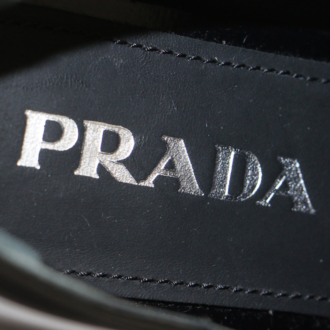 PRADA(プラダ)のPRADA プラダ 靴 シューズ ブラック 黒 サイズ:36(23.0cm) レースアップ スクエアトゥ プラットフォーム 厚底 光沢 レザー イタリア製 ブランド 【レディース】 レディースの靴/シューズ(その他)の商品写真