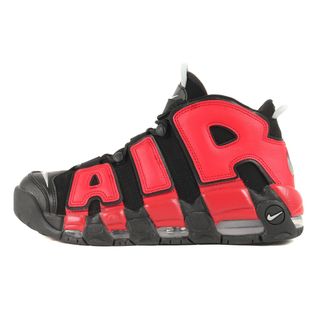 ナイキ(NIKE)の新品 NIKE ナイキ サイズ:27.5cm AIR MORE UPTEMPO 96 (DJ4400-001) エアモアアップテンポ ブラック ユニバーシティレッド 黒赤 US9.5 ハイカット スニーカー シューズ 靴【メンズ】(スニーカー)