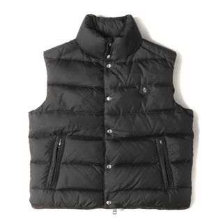 モンクレール(MONCLER)の美品 MONCLER モンクレール ダウン ベスト サイズ:2 13AW mastermind JAPAN マスターマインド ジャパン アイコン ワッペン ポリ ダブルジップ TIB GILET 320964335205 54654 テビ ジレ ブラック イタリア製 ジャケット ブルゾン コラボ【メンズ】【中古】(ダウンベスト)