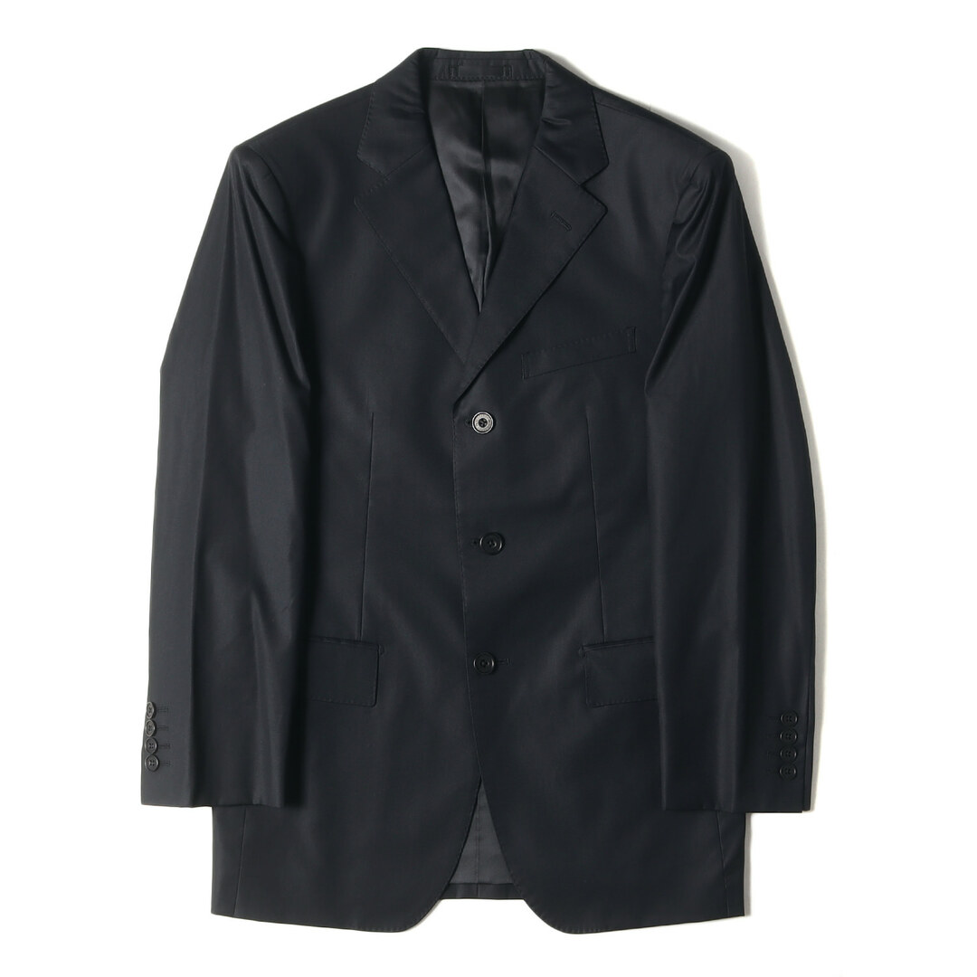 BURBERRY BLACK LABEL バーバリー ブラックレーベル ストレッチ セットアップ スーツ サイズ:90-74-165 36R ウールナイロン 段返り3B テーラード ジャケット & タイトテーパード スラックス パンツ ブラック 黒 日本製【メンズ】【中古】 メンズのスーツ(セットアップ)の商品写真