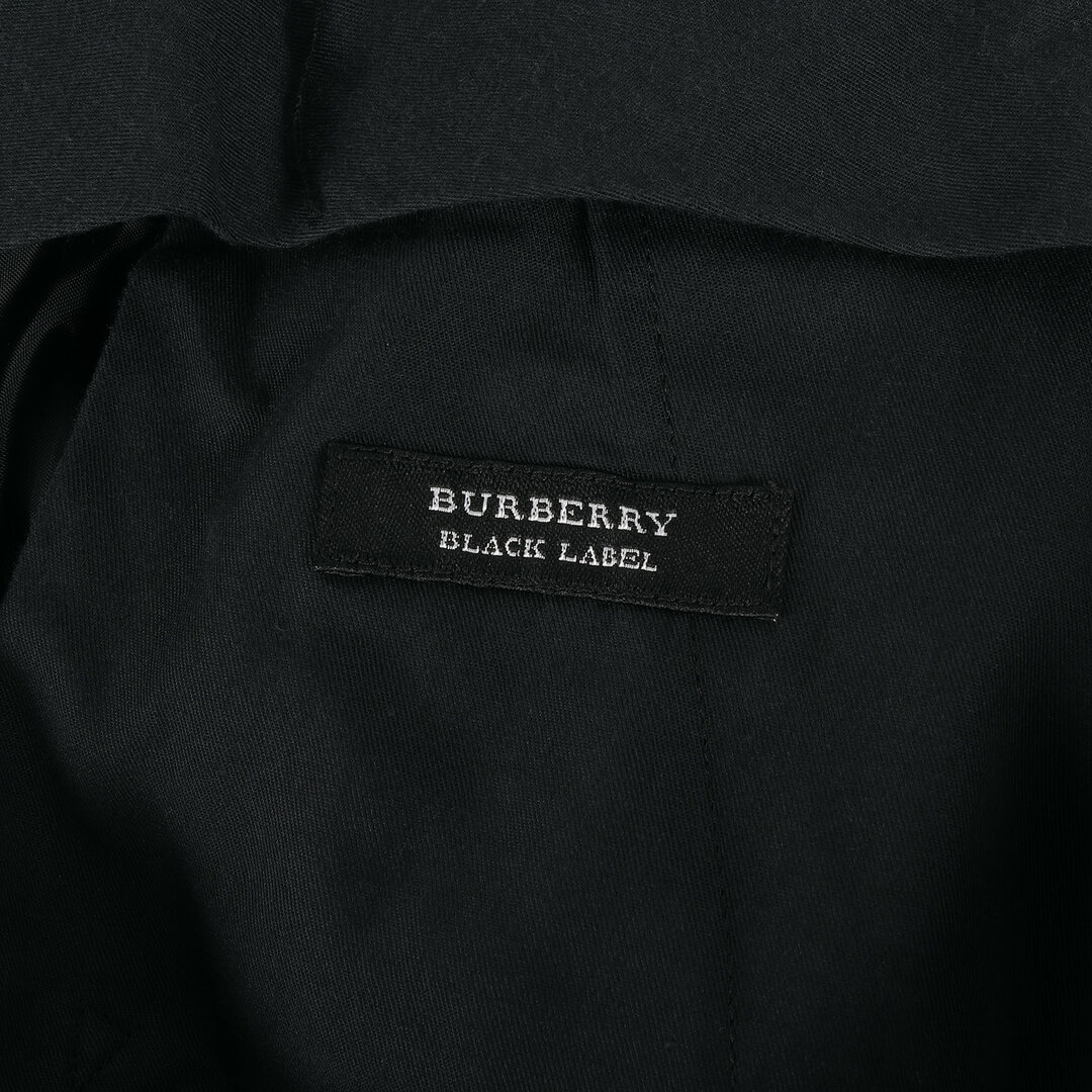 BURBERRY BLACK LABEL バーバリー ブラックレーベル ストレッチ セットアップ スーツ サイズ:90-74-165 36R ウールナイロン 段返り3B テーラード ジャケット & タイトテーパード スラックス パンツ ブラック 黒 日本製【メンズ】【中古】 メンズのスーツ(セットアップ)の商品写真