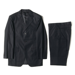 BURBERRY BLACK LABEL バーバリー ブラックレーベル ストレッチ セットアップ スーツ サイズ:90-74-165 36R ウールナイロン 段返り3B テーラード ジャケット & タイトテーパード スラックス パンツ ブラック 黒 日本製【メンズ】【中古】(セットアップ)