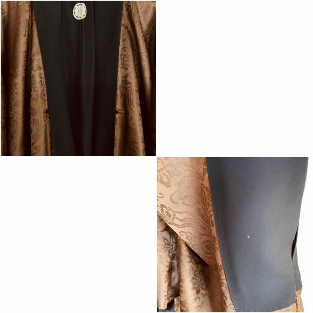 VINTAGE(ヴィンテージ)の古着 vintage 着物カーディガン 黒羽織り モード 和柄 ブラック メンズのトップス(カーディガン)の商品写真