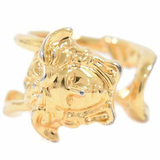 ヴェルサーチ(VERSACE)の本物 ヴェルサーチ VERSACE メデューサ リング 指輪 9号 GP ゴールド メッキ Medusa アクセサリー ジュエリー 中古(リング(指輪))