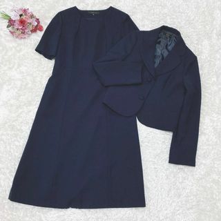 カレット(CARETTE)の48美品【CARETTE】ワンピース スーツ お受験 フォーマル 紺 XL(スーツ)