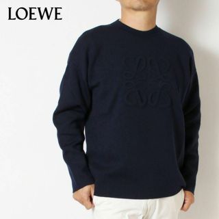 ロエベ(LOEWE)のLOEWE ロエベ アナグラム ニット メンズ ネイビー  Sサイズ(ニット/セーター)