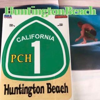 クイックシルバー(QUIKSILVER)のCaliforniaHighwayPCHハンティントン限定BIGサインステッカー(サーフィン)