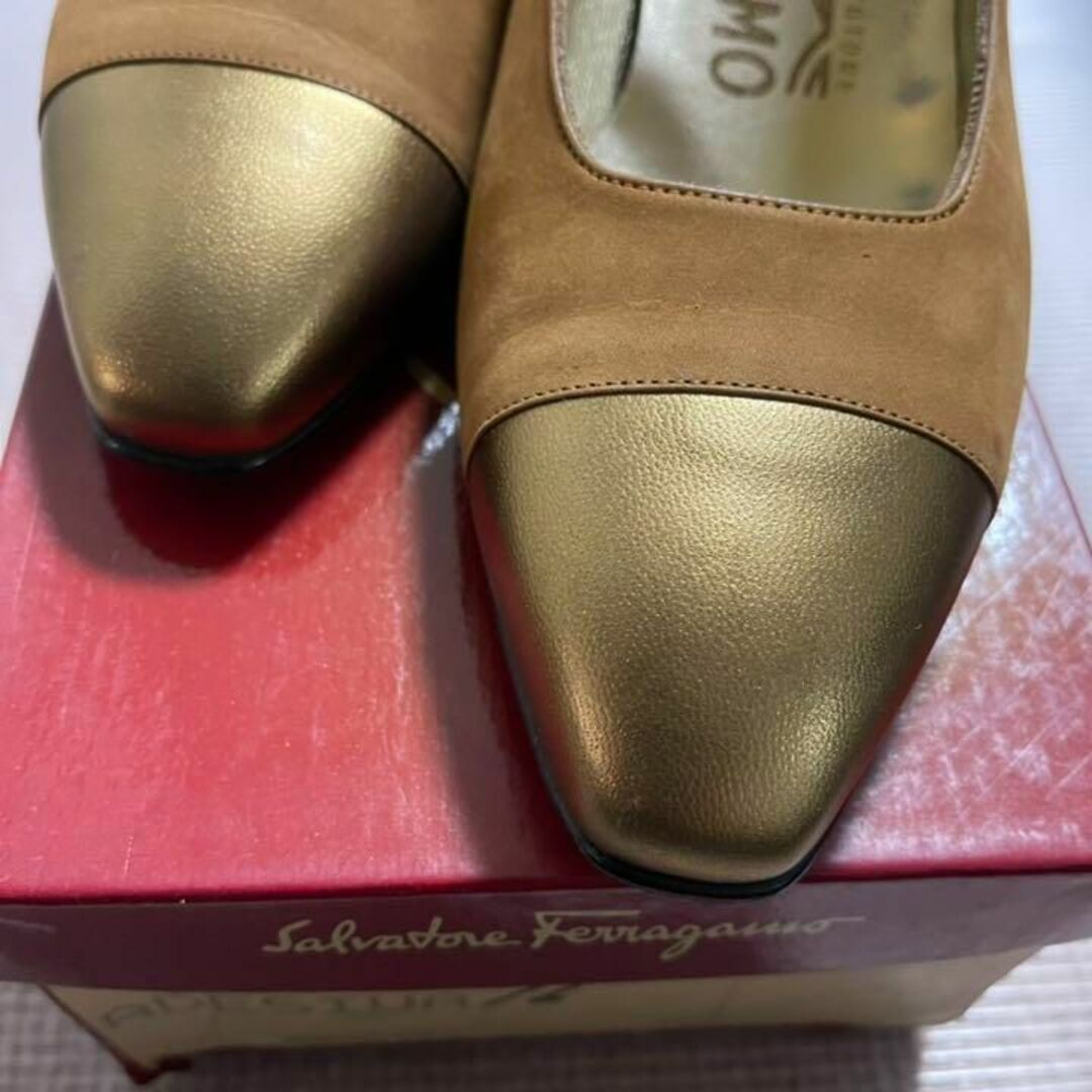 Salvatore Ferragamo - フェラガモ パンプス 6C約23.5cm薄茶 Salvatore Ferragamo - フェラガモ パンプス 6C約23.5cm薄茶