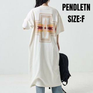 PENDLETON - PENDLETN ペンドルトン 半袖 ロングワンピース アイボリー フリーサイズ