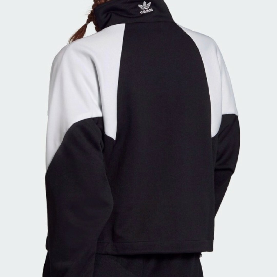 adidas(アディダス)の美品 adidas アディダス トラックジャケット Mサイズ ジャージ ブラック レディースのジャケット/アウター(ブルゾン)の商品写真