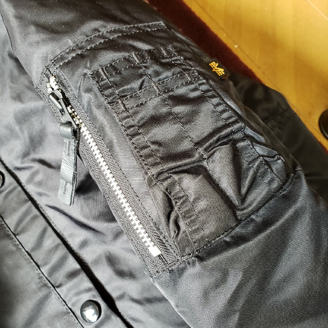 ALPHA INDUSTRIES(アルファインダストリーズ)のALPHA アルファ N-3B ブラック BLACK モッズコート ジャケット メンズのジャケット/アウター(ミリタリージャケット)の商品写真