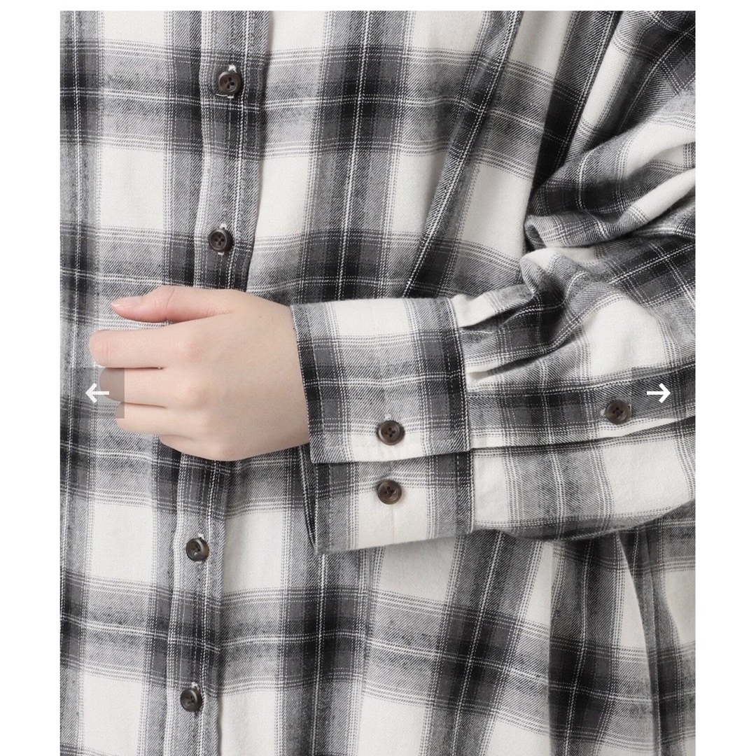 AP STUDIO(エーピーストゥディオ)の美品AP  PROVOKEプロヴォークOversized check Shirt レディースのトップス(シャツ/ブラウス(長袖/七分))の商品写真