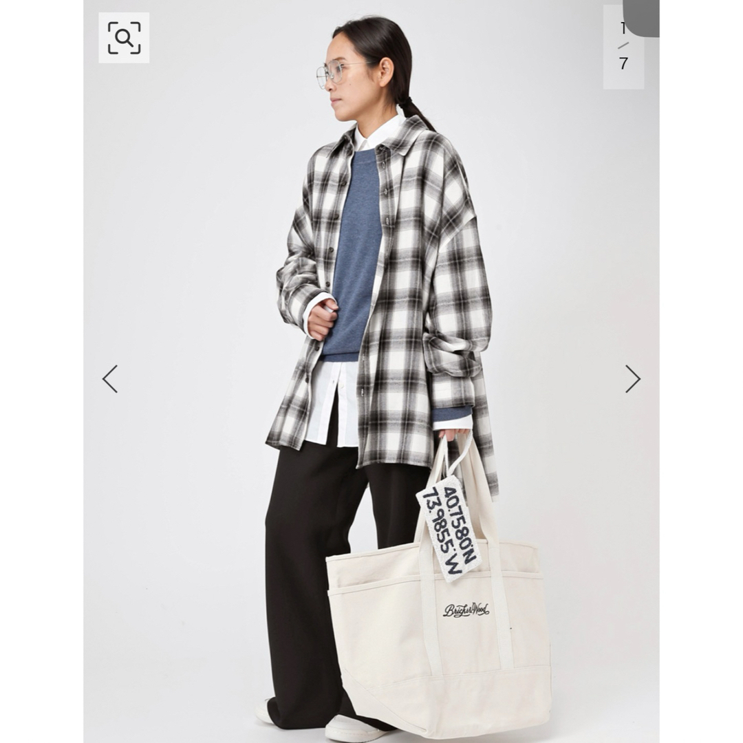 AP STUDIO(エーピーストゥディオ)の美品AP  PROVOKEプロヴォークOversized check Shirt レディースのトップス(シャツ/ブラウス(長袖/七分))の商品写真