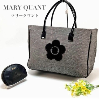 マリークワント(MARY QUANT)の訳あり マリークワント トートバッグ ハンドバッグ 肩がけ おまけ付 ツイード(トートバッグ)