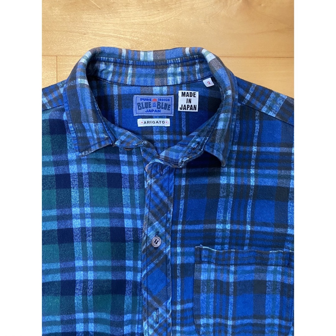 BLUE BLUE(ブルーブルー)のBLUE BLUE ネルシャツ メンズのトップス(シャツ)の商品写真