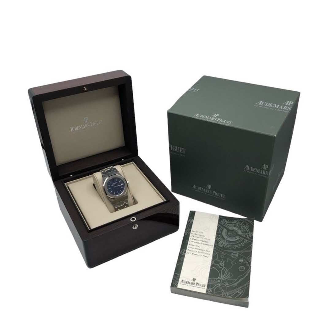 AUDEMARS PIGUET(オーデマピゲ)の　オーデマ・ピゲ AUDEMARS PIGUET ロイヤルオーク ジャンボ エクストラシン 15202ST.OO.0944ST.03 ブルー  SS 自動巻き メンズ 腕時計 メンズの時計(その他)の商品写真