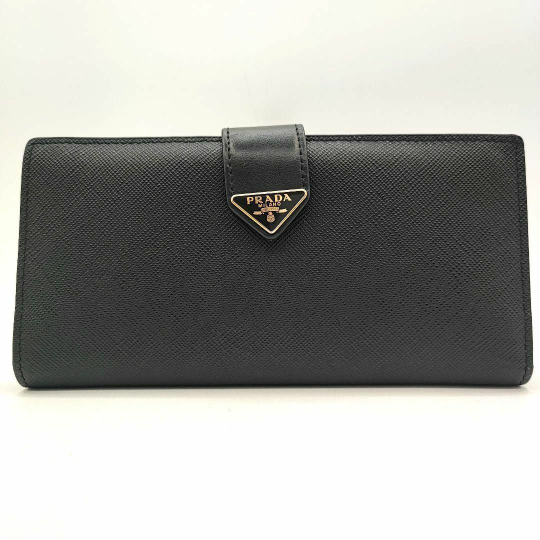 PRADA - 現行&超極美品✨PRADA サフィアーノタブ 二つ折り長財布 三角