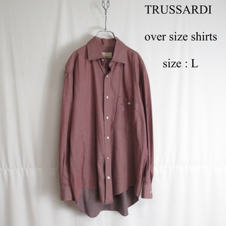 トラサルディ(Trussardi)の90s TRUSSARDI オーバーサイズ コットン シャツ グレイハウンド L(シャツ)