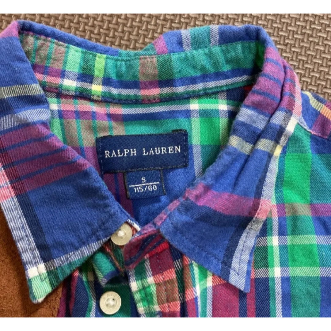 Ralph Lauren(ラルフローレン)のラルフローレン　女の子　115 長袖　シャツ　ブラウス　フリル　チェック　110 キッズ/ベビー/マタニティのキッズ服女の子用(90cm~)(ブラウス)の商品写真