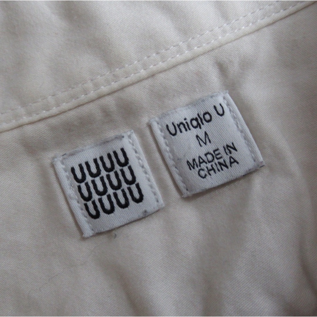 UNIQLO(ユニクロ)のUNIQLOU コットン ワーク シャツ トップス M 白シャツ ユニセックス メンズのトップス(シャツ)の商品写真