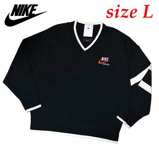 ナイキ(NIKE)の新品　Lサイズ　ナイキ　NSW　トレンド セーター　ニット　ブラック　ホワイト(ニット/セーター)