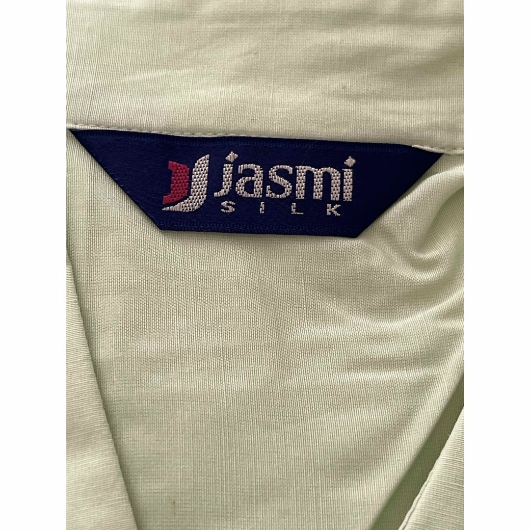 (S37)jasmi silk 長袖 シルクシャツ　レディース　薄手 ボタン レディースのトップス(シャツ/ブラウス(長袖/七分))の商品写真