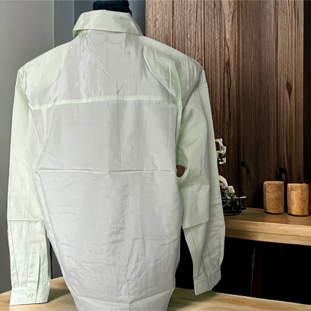 (S37)jasmi silk 長袖 シルクシャツ　レディース　薄手 ボタン レディースのトップス(シャツ/ブラウス(長袖/七分))の商品写真