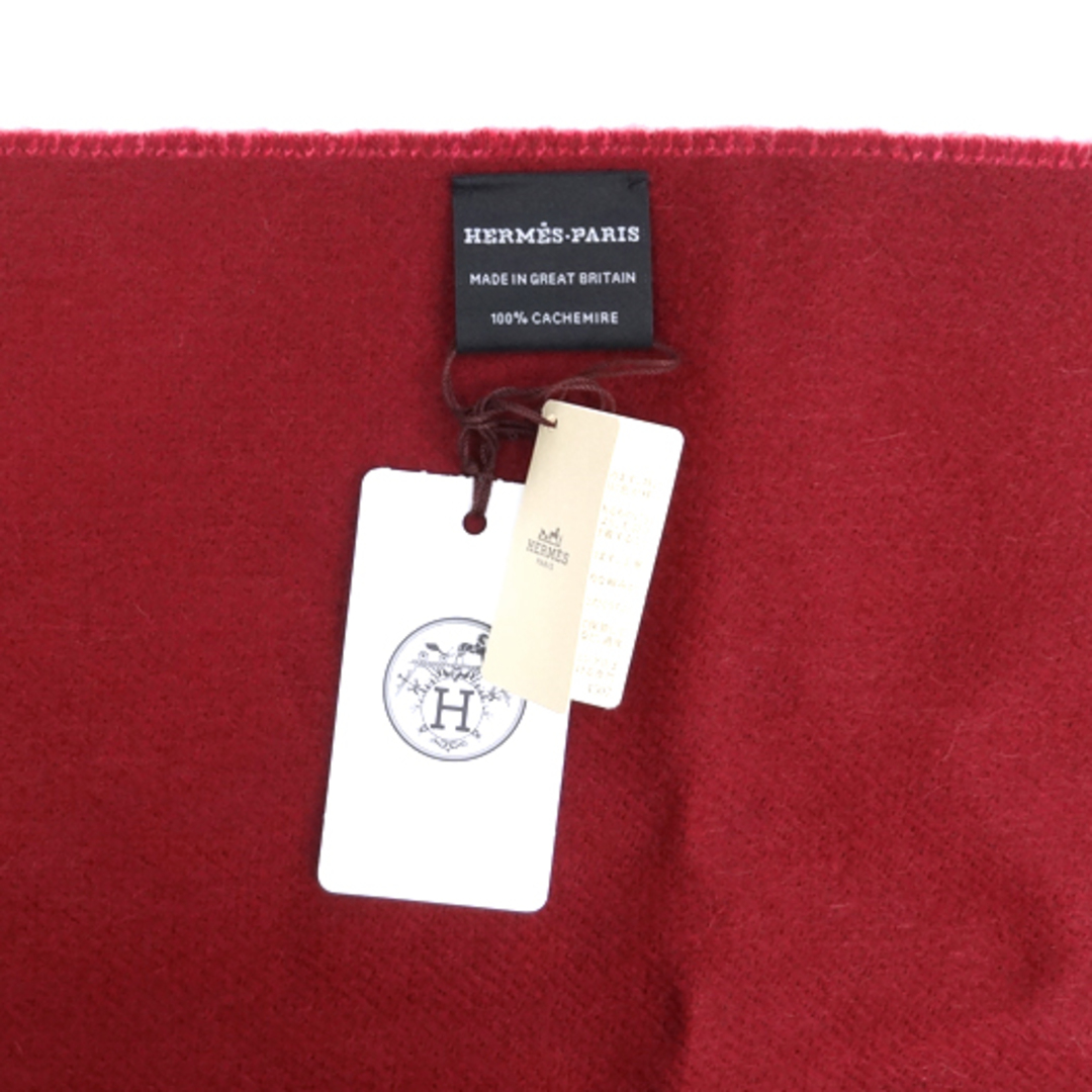 HERMES - エルメス 大判ストール カシミヤ100% ピンク ボルドー HERMES - エルメス 大判ストール カシミヤ100% ピンク ボルドー