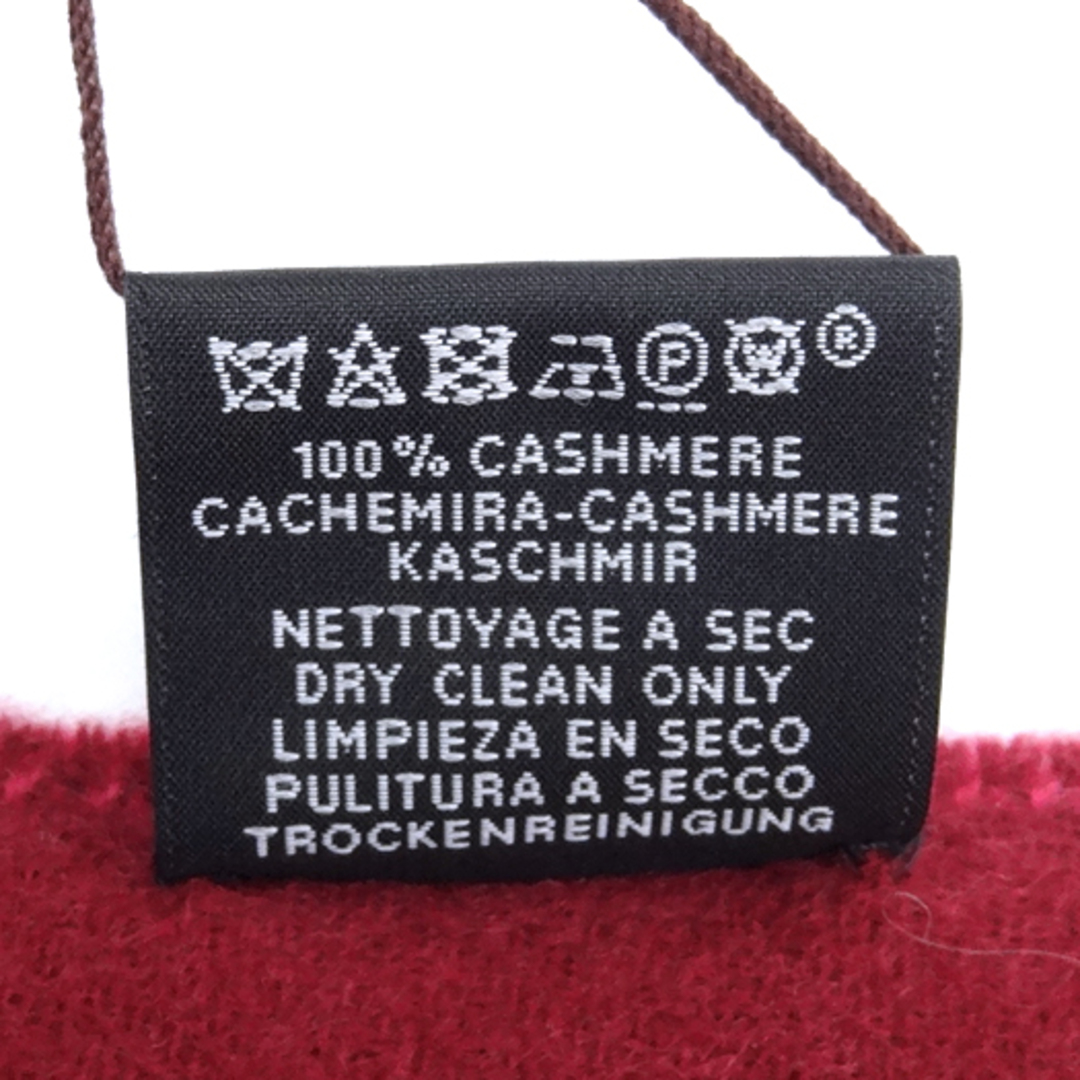 HERMES - エルメス 大判ストール カシミヤ100% ピンク ボルドー HERMES - エルメス 大判ストール カシミヤ100% ピンク ボルドー